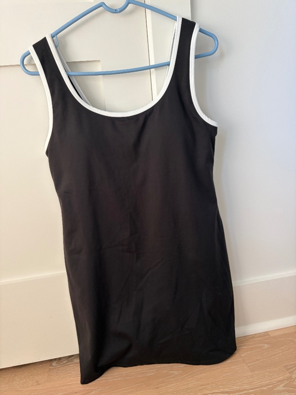 Z Supply Black Contrast Trim Tank Dress | Sleeveless Athletic Mini | NWOT
